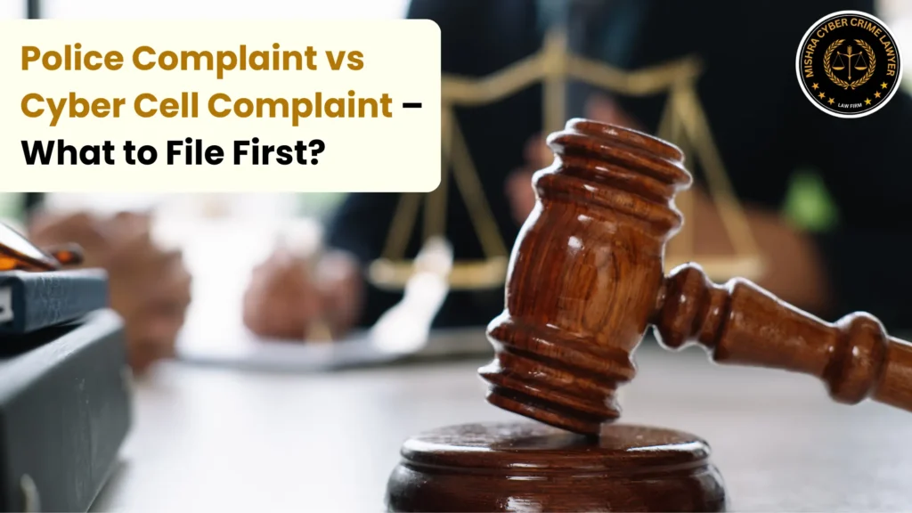 Complain Cell Dig Police Complaint vs Cyber Cell Complaint – What to File First? - Mishra ...